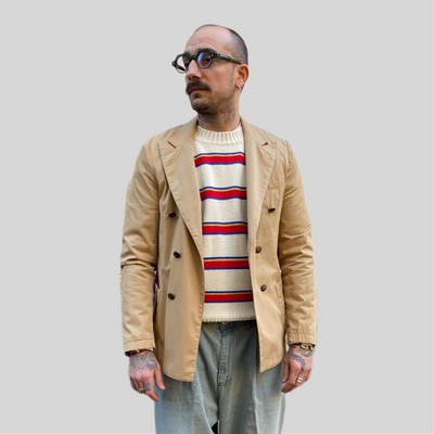 Giacca Tela cruda sabbia