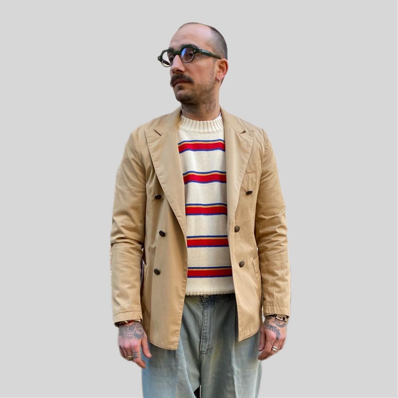 Giacca Tela cruda sabbia