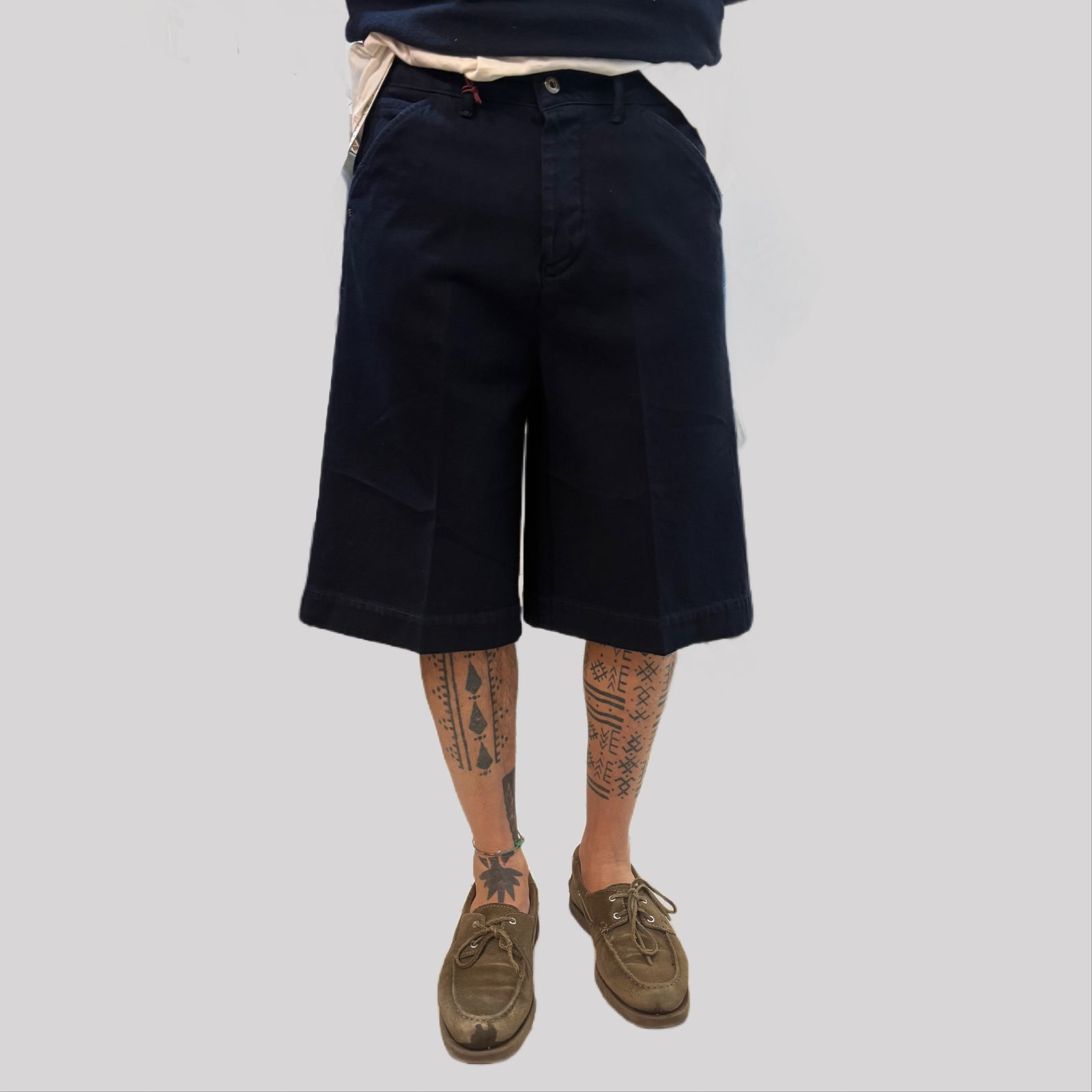 Bermuda tela cruda blu jeans