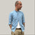 Camicia Alley azzurra collo coreano