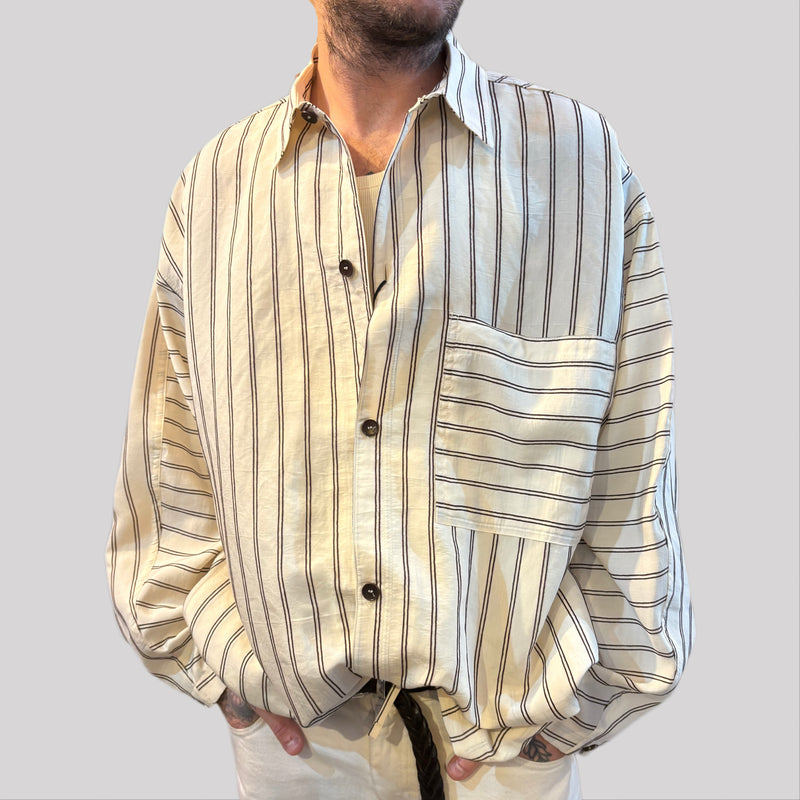 Camicia I'm brian panna a coste nere