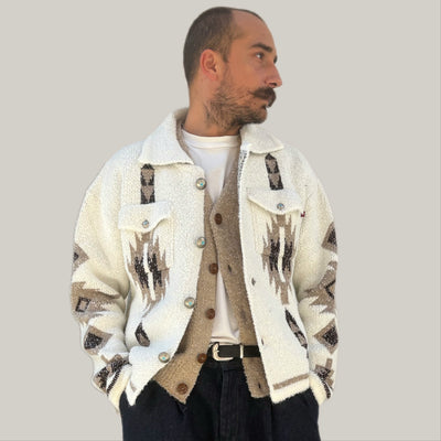 Maglione telacruda navajo bianco