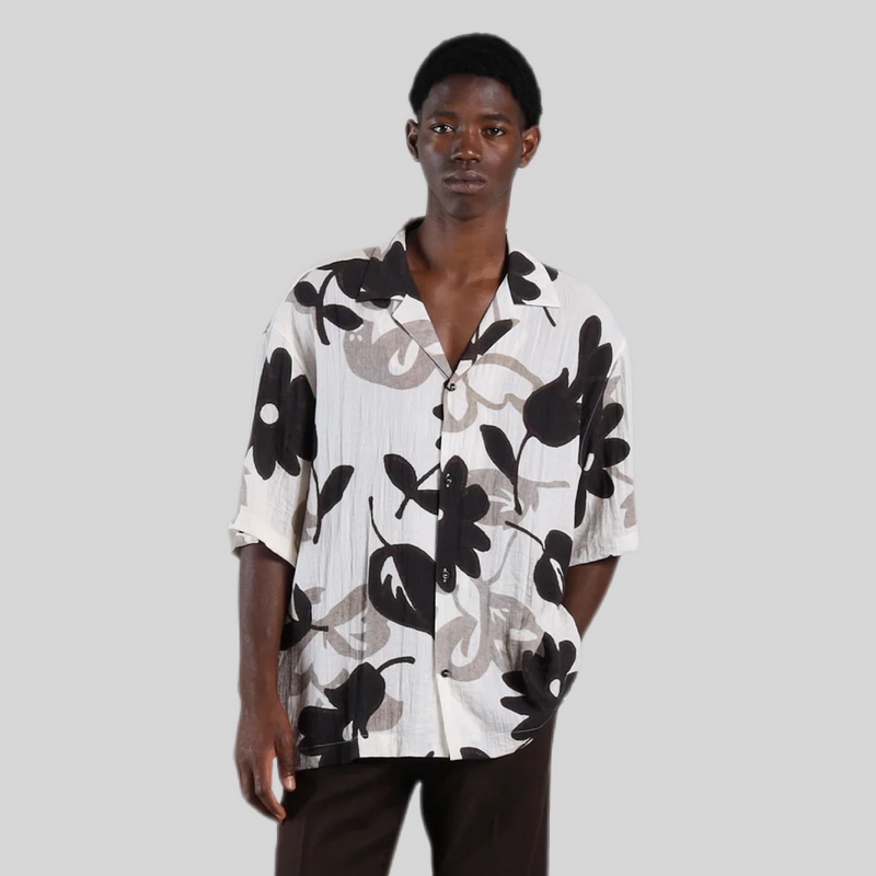 Camicia I'm brian collo aperto con stampa