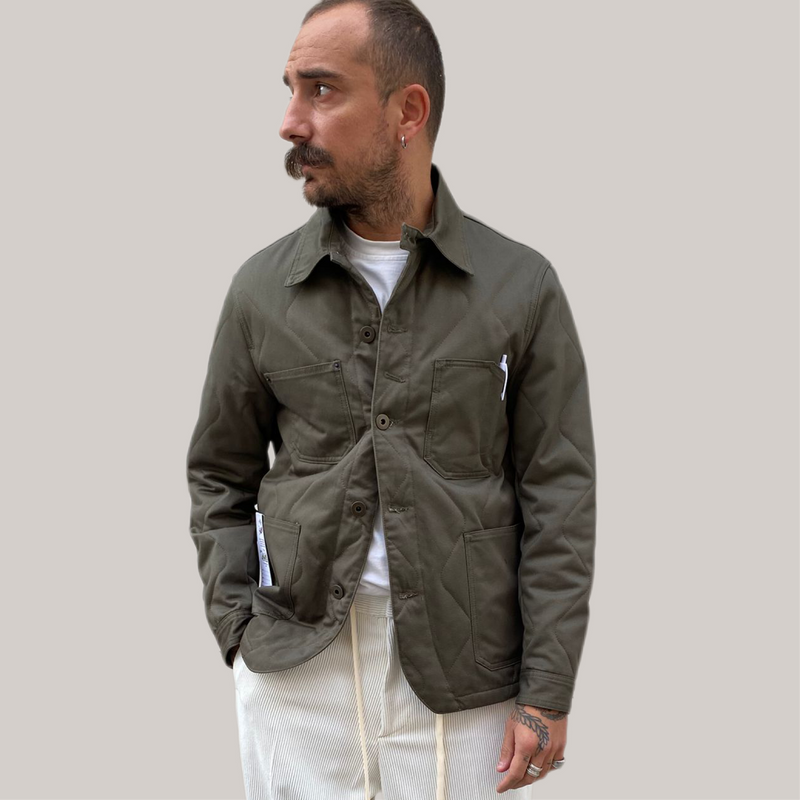 Giacca Tela Cruda verde militare