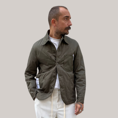 Giacca Tela Cruda verde militare