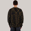 Maglione cardigan dr denim nero fantasia
