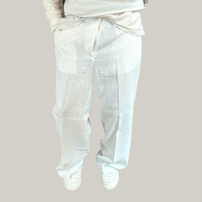 Pantalone imbrian over bianco