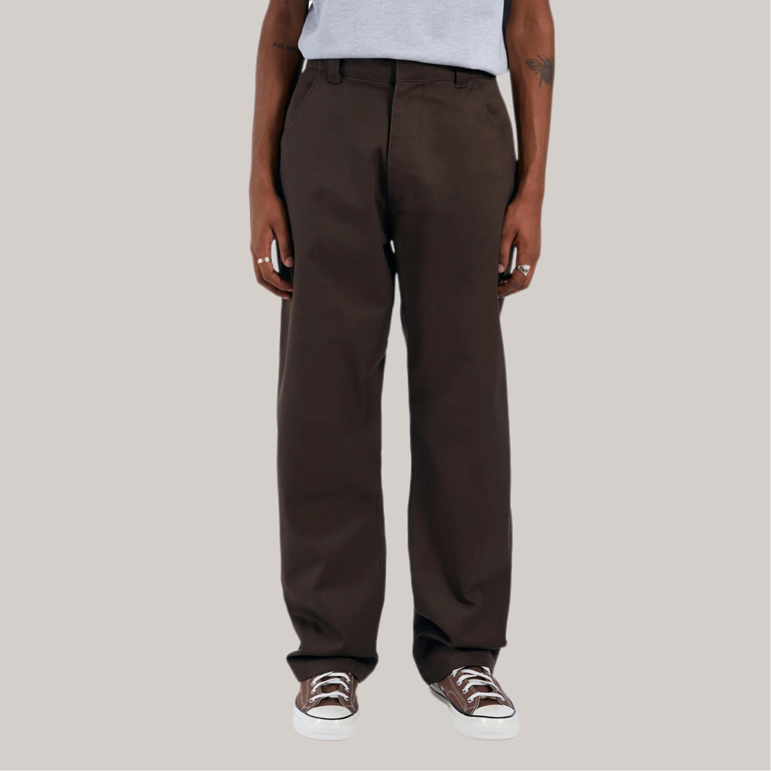 Pantalone dr denim marrone