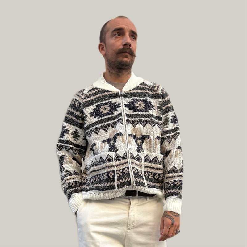 Maglia Bomber navajo bianco