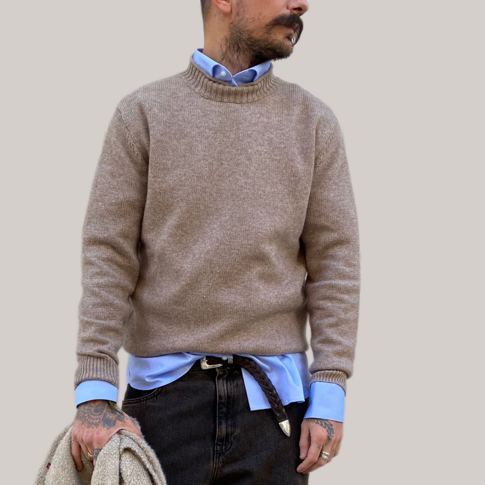 Maglione white wise sabbia