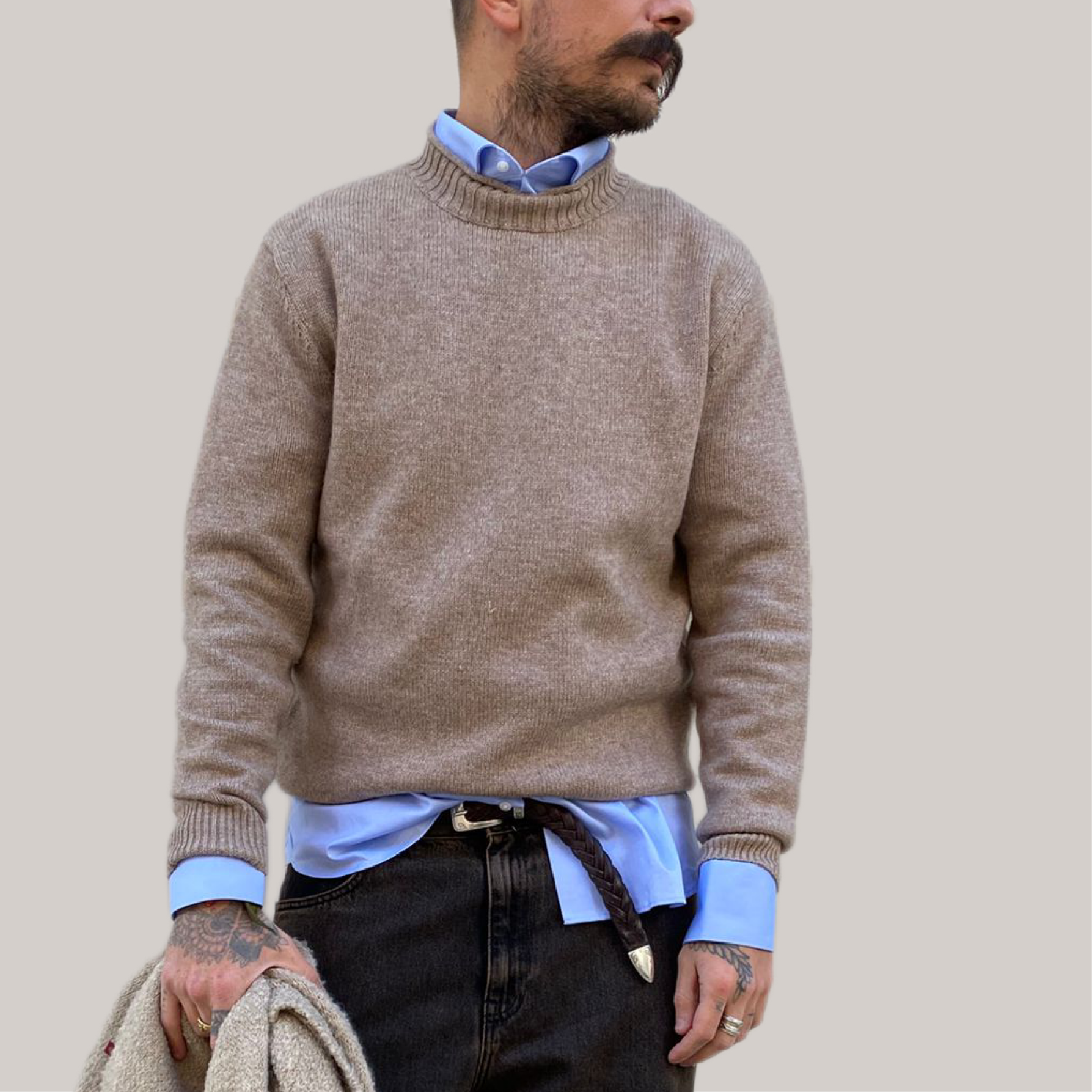 Maglione white wise sabbia