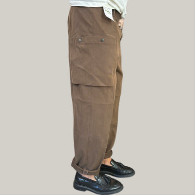 Pantalone tela cruda fango