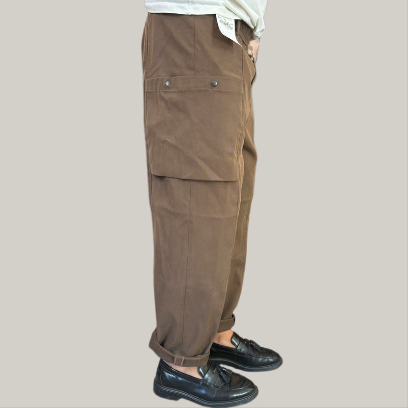 Pantalone tela cruda fango