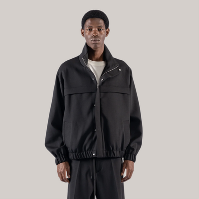 Giubbino imbrian collo alto nero