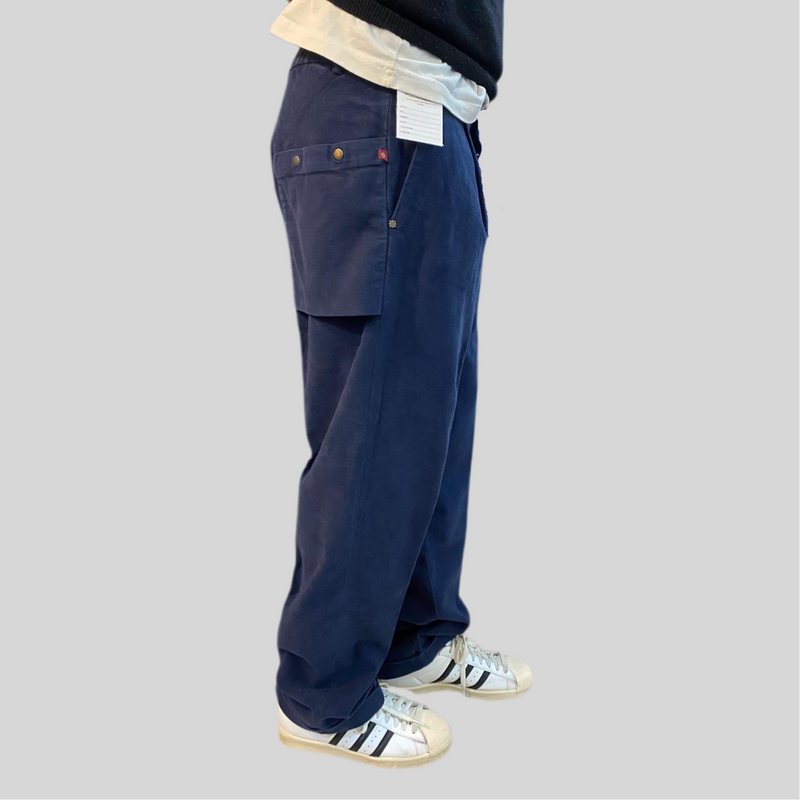 Pantalone tele cruda blu