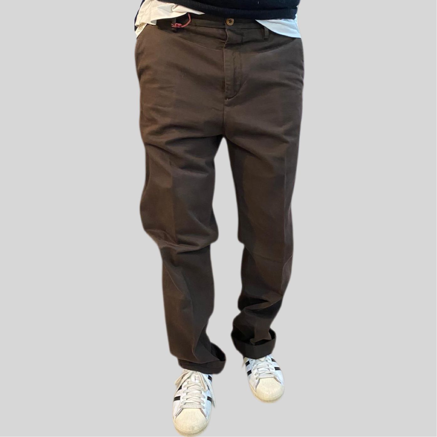 Pantalone tela cruda Marrone