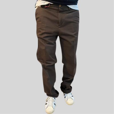 Pantalone tela cruda Marrone