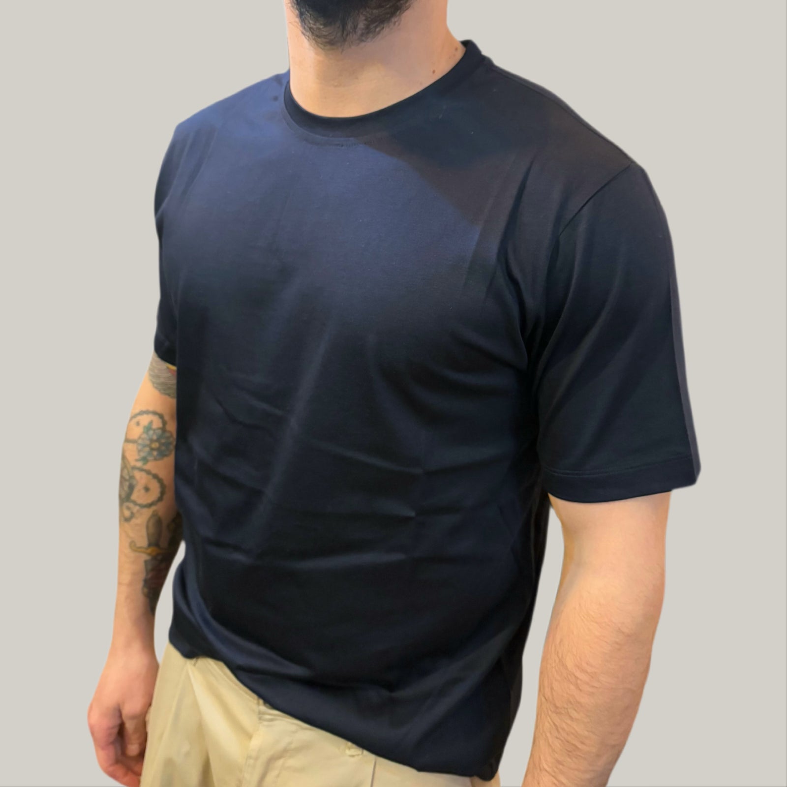 T-shirt woc blu filo di scozia