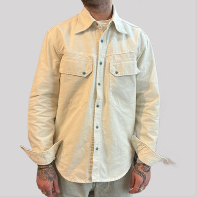 Camicia tela cruda avorio