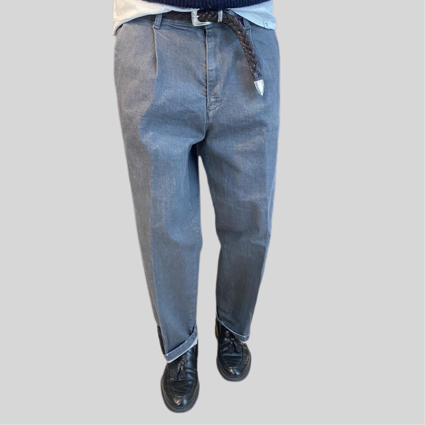 Jeans vndm grigio lamibato