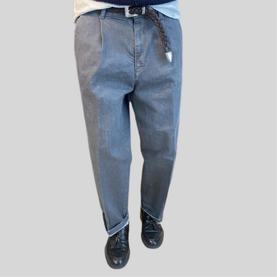 Jeans vndm grigio lamibato