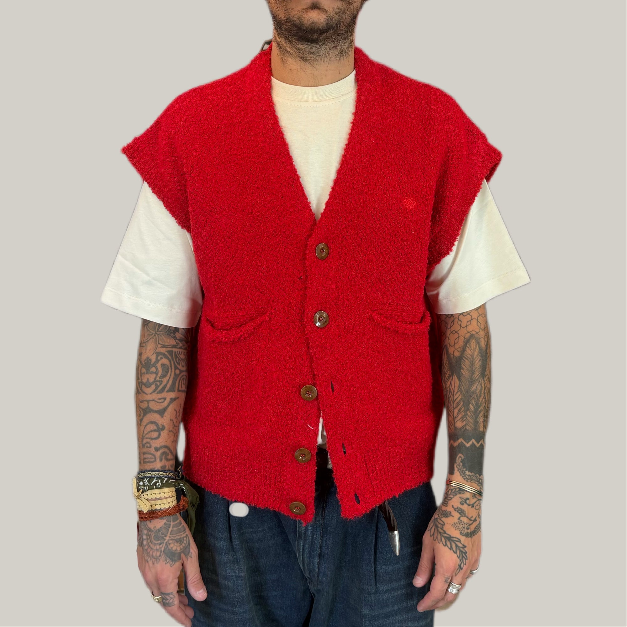 Gilet telacruda rosso