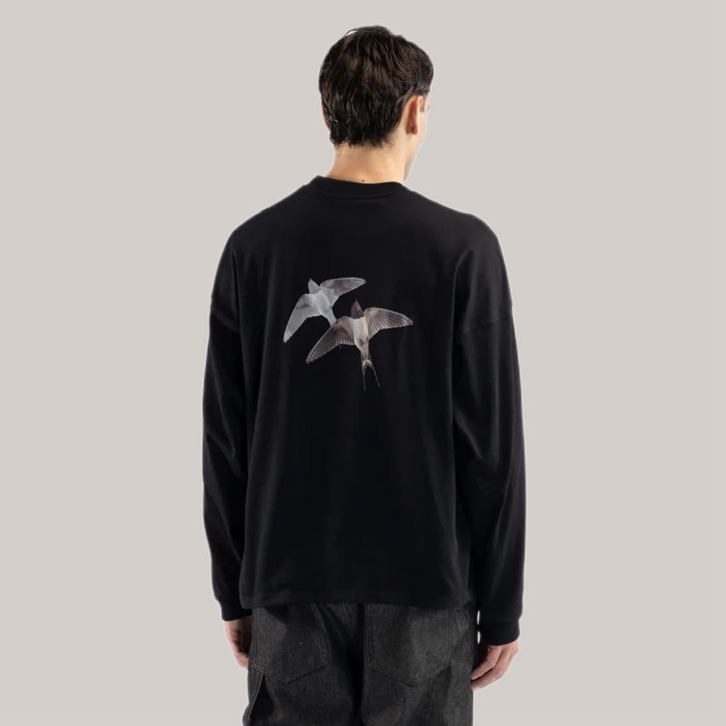 T-shirt imbrian con stampe basa nera