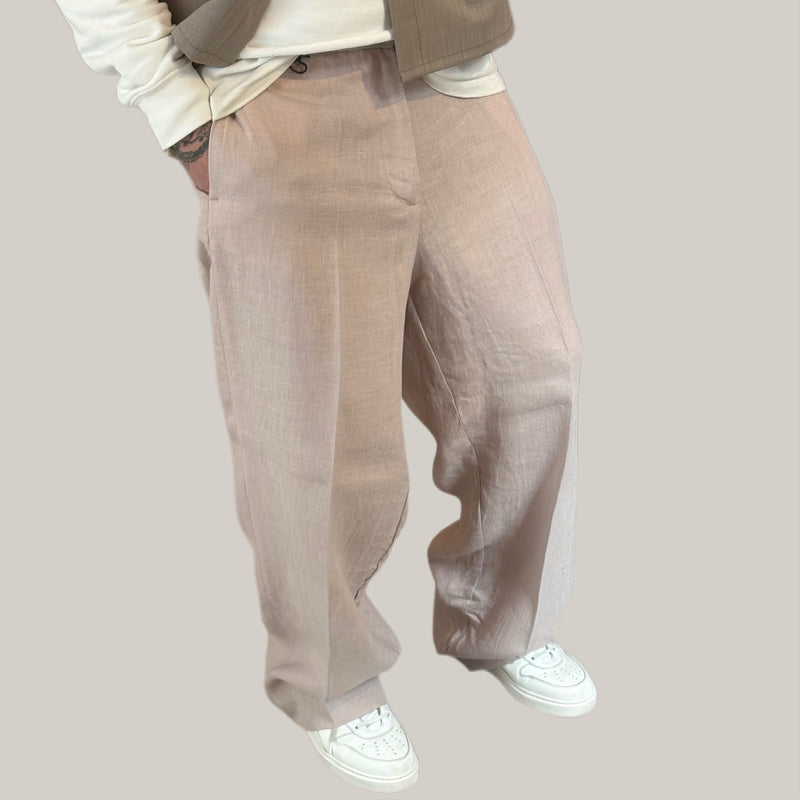 Pantalone imbrian over cipria