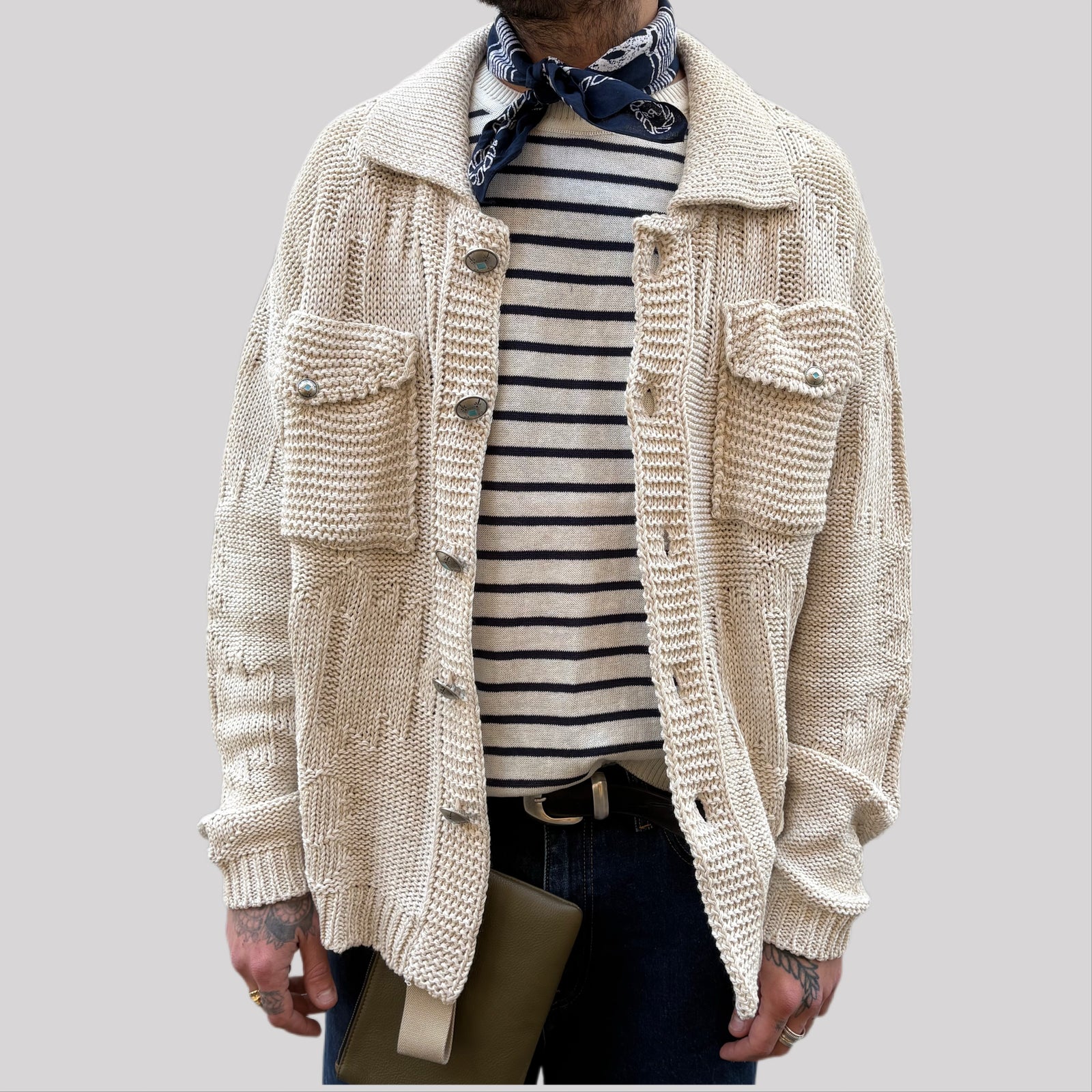 Maglia tela cruda panna