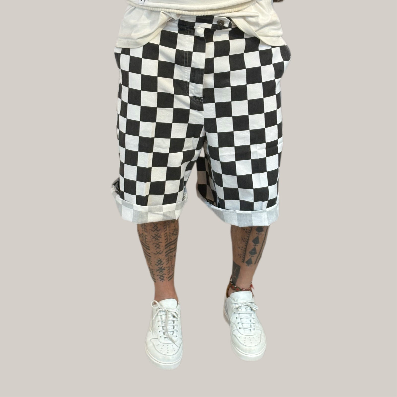 Bermuda maison scacco bianco/nero