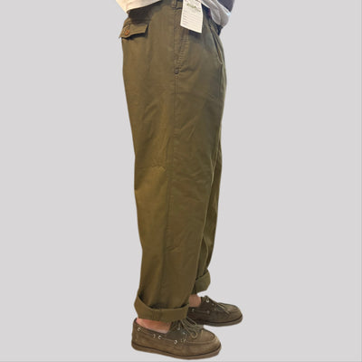 Pantalone tela cruda verde militare