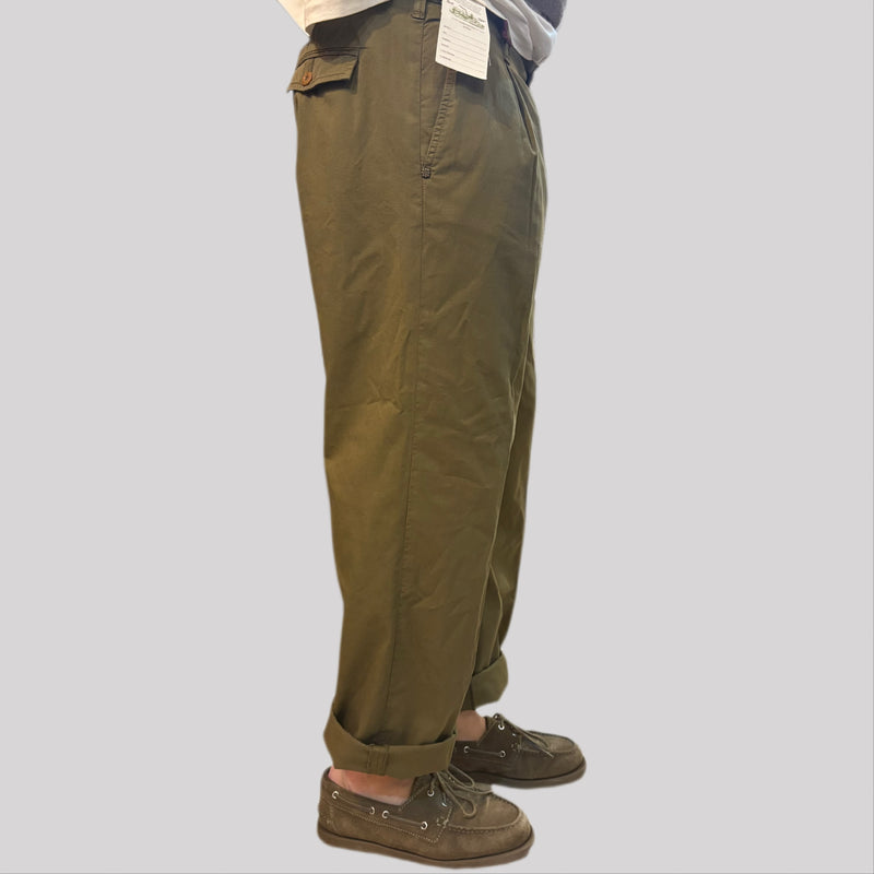 Pantalone tela cruda verde militare