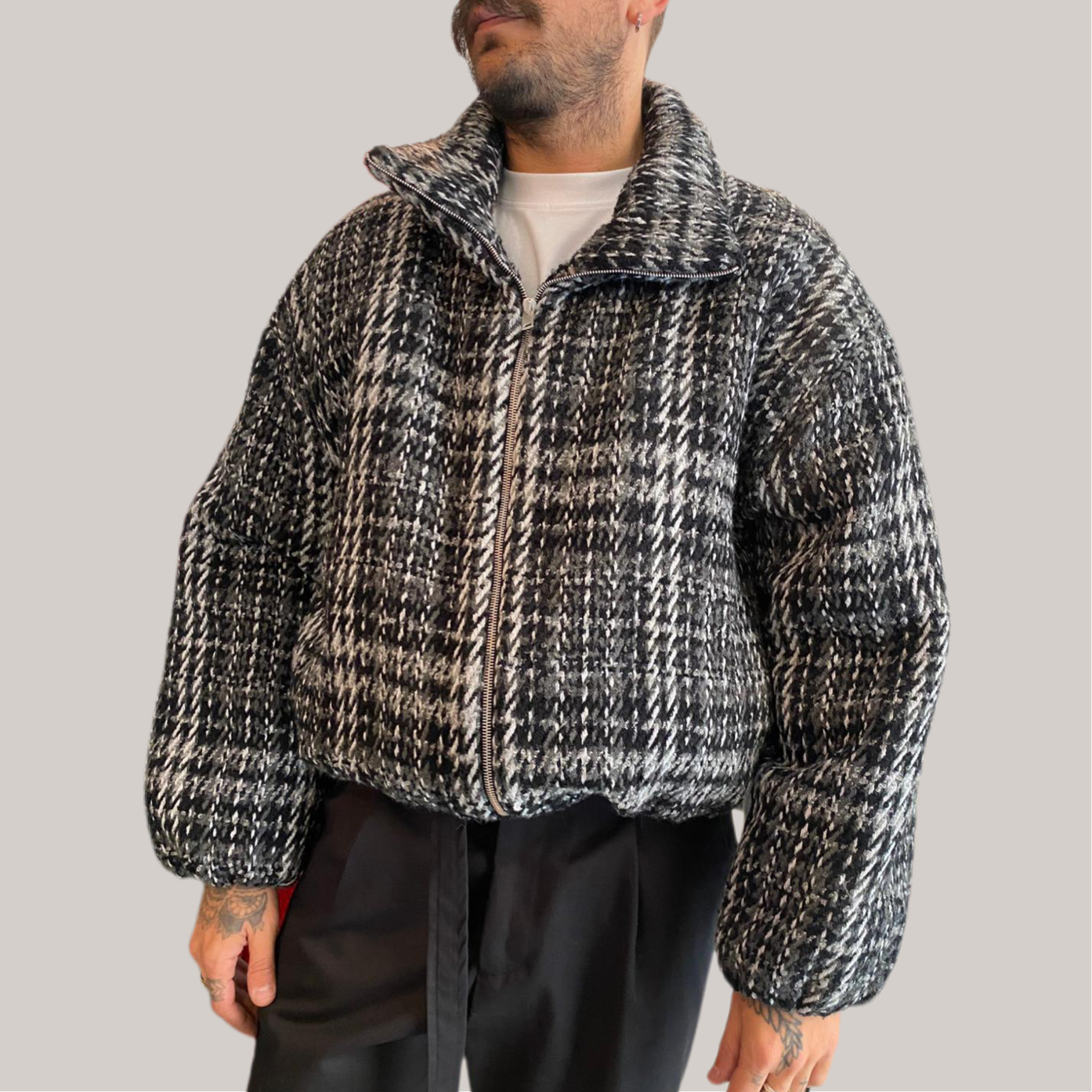 Giubbetto imbrian bomber pied de poule