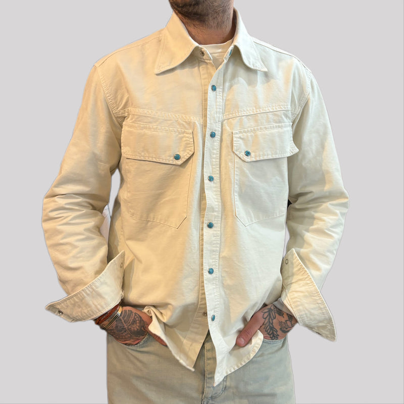 Camicia tela cruda avorio