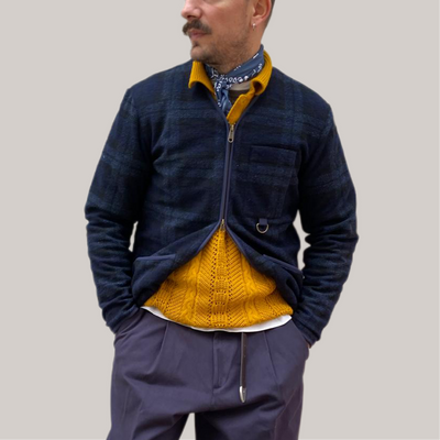 Giubbetto Alley scacco blu