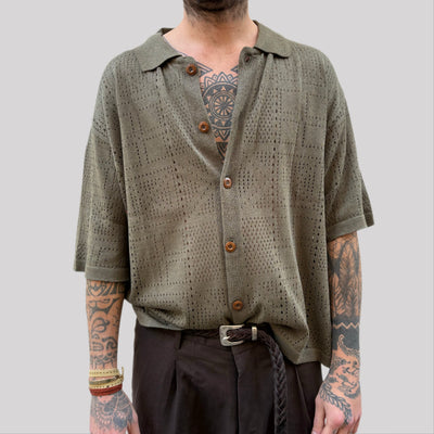 T-shirt tela cruda verde