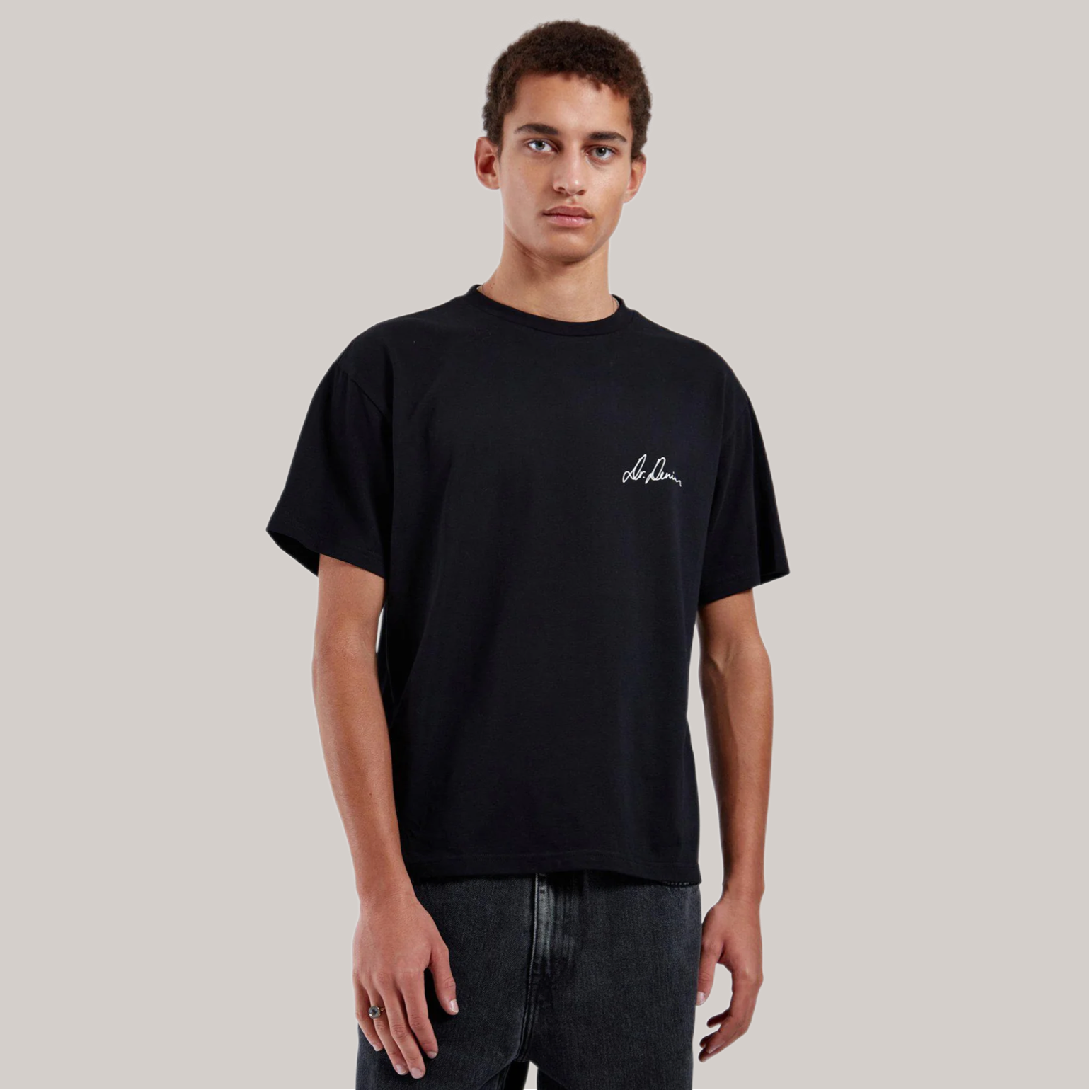 T-shirt dr denim nera