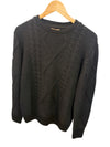 Maglione tela cruda nero