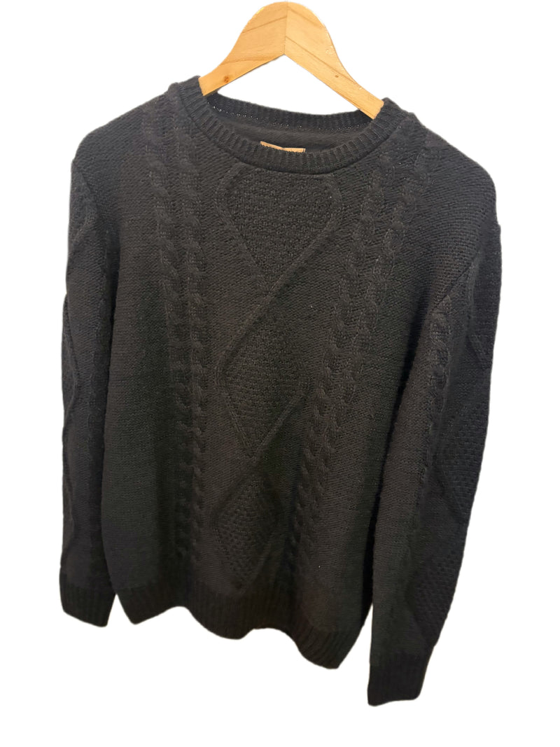 Maglione tela cruda nero