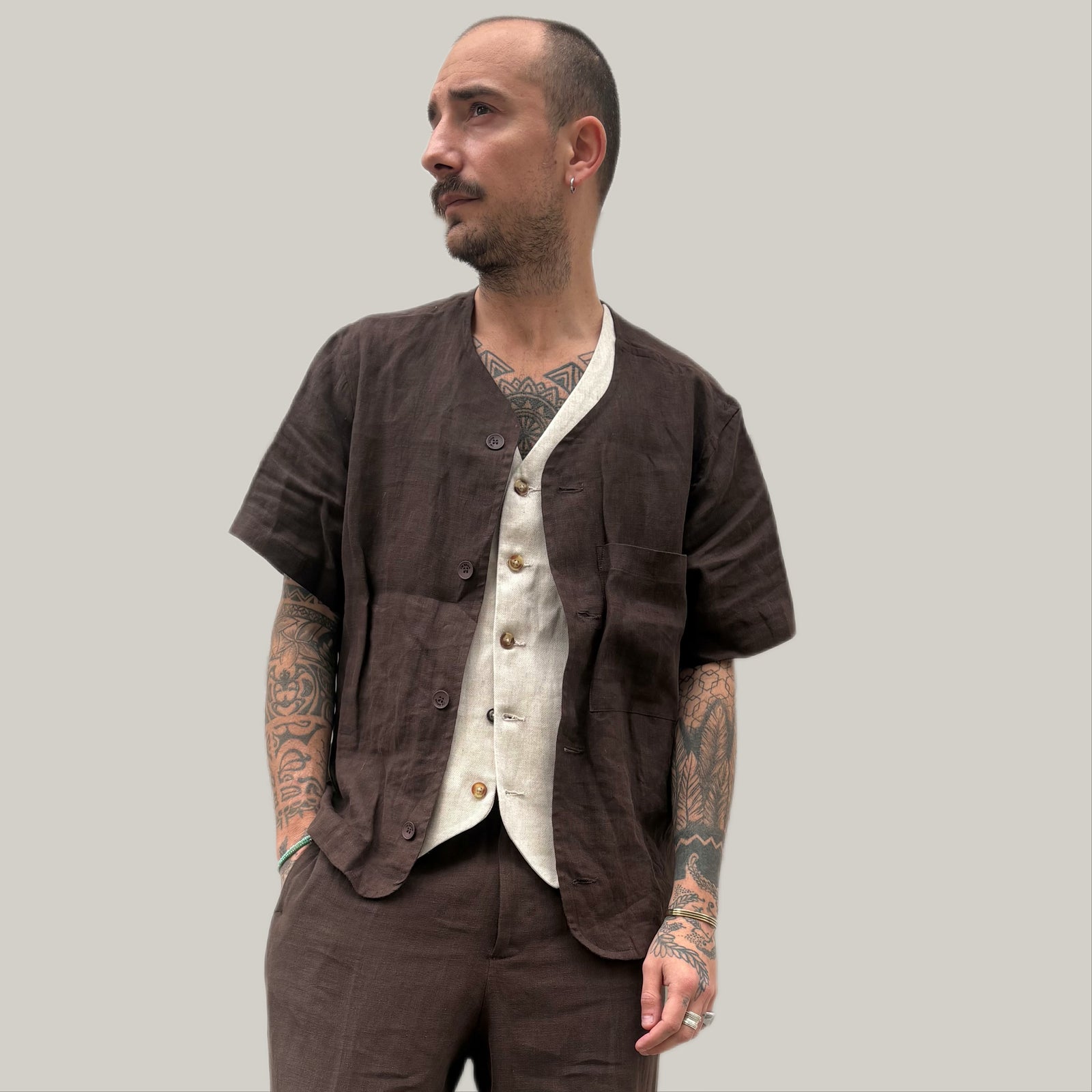 Camicia imbrian marronw