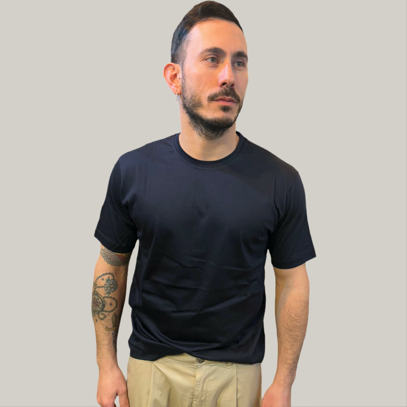 T-shirt woc blu filo di scozia