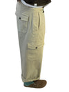 Pantalone tela cruda cargo sabbia