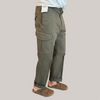 Pantalone tela cruda cargo verde