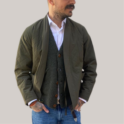 Kimono anerkjendt trapunta verde