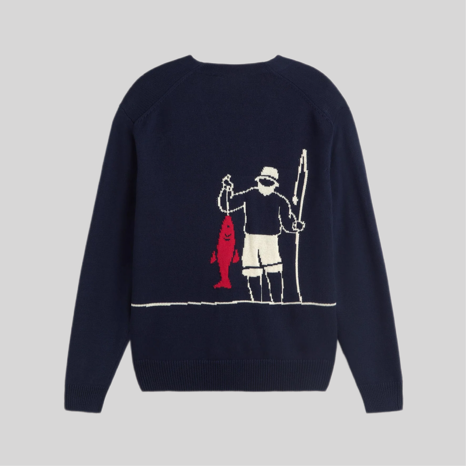 Cardigan thinking Mu navy