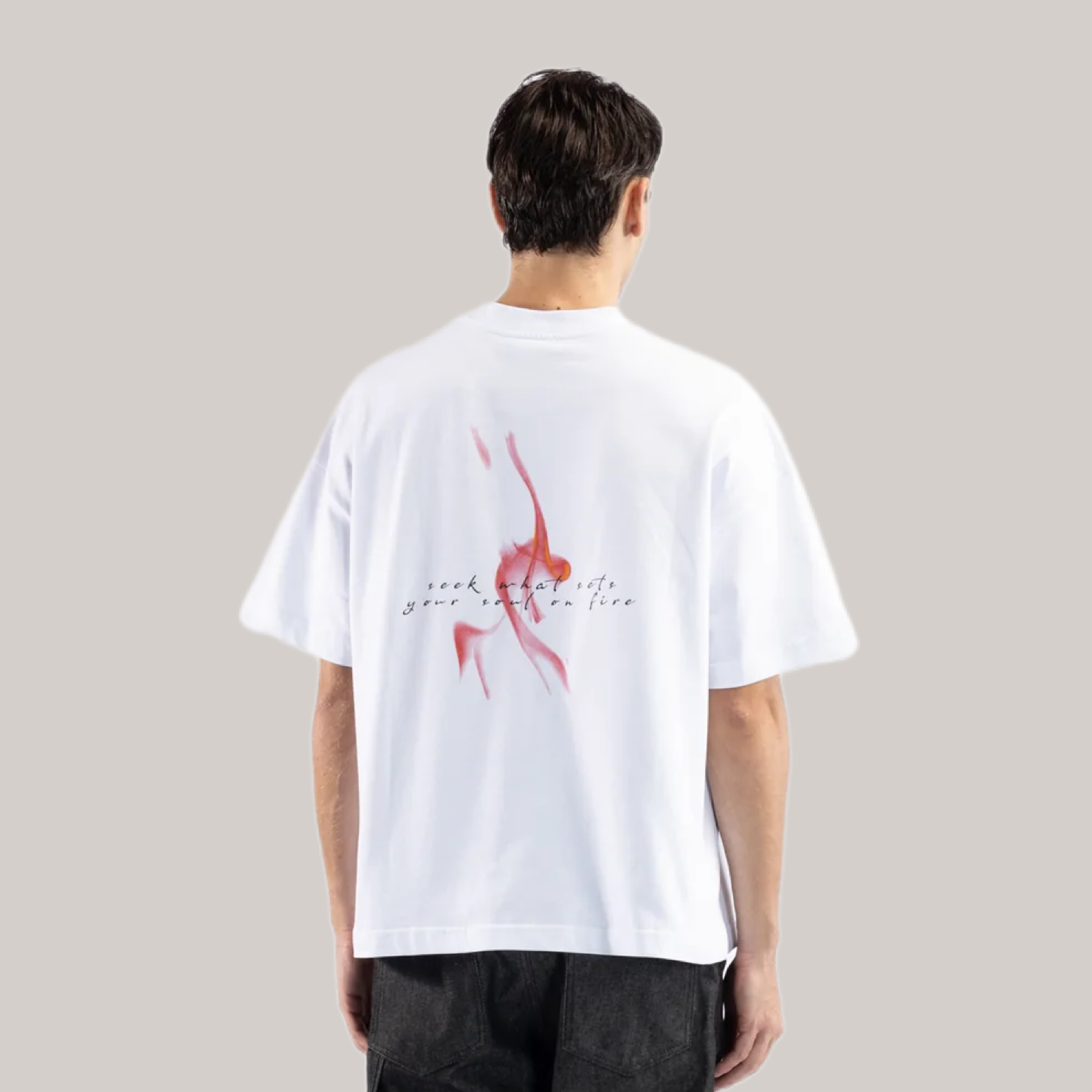 T-shirt imbrian bianca fantasia spalle