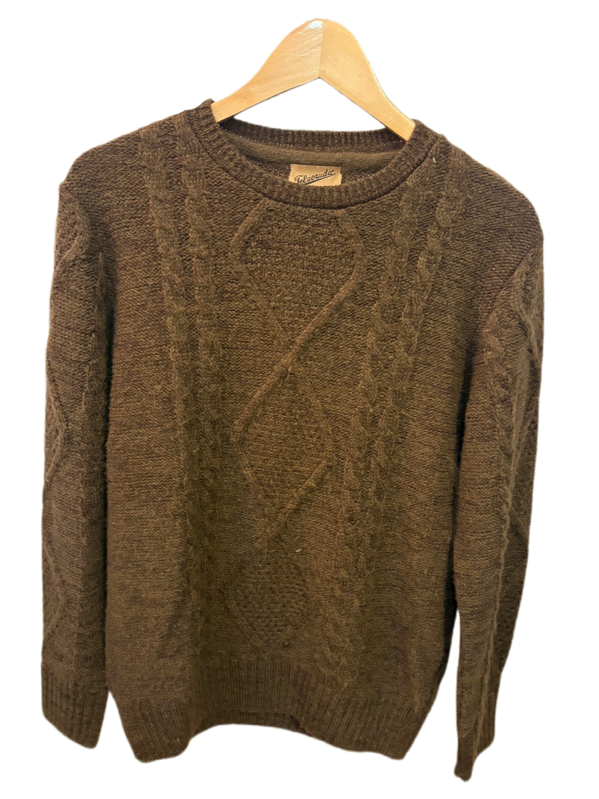 Maglione tela cruda marrone