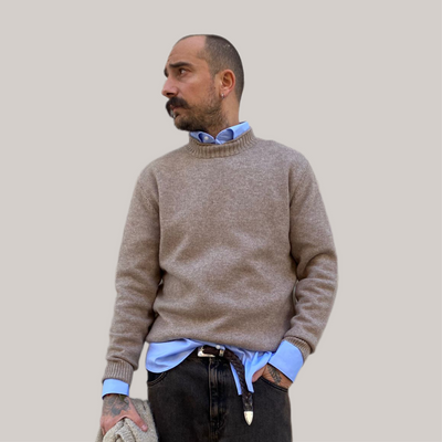 Maglione white wise sabbia