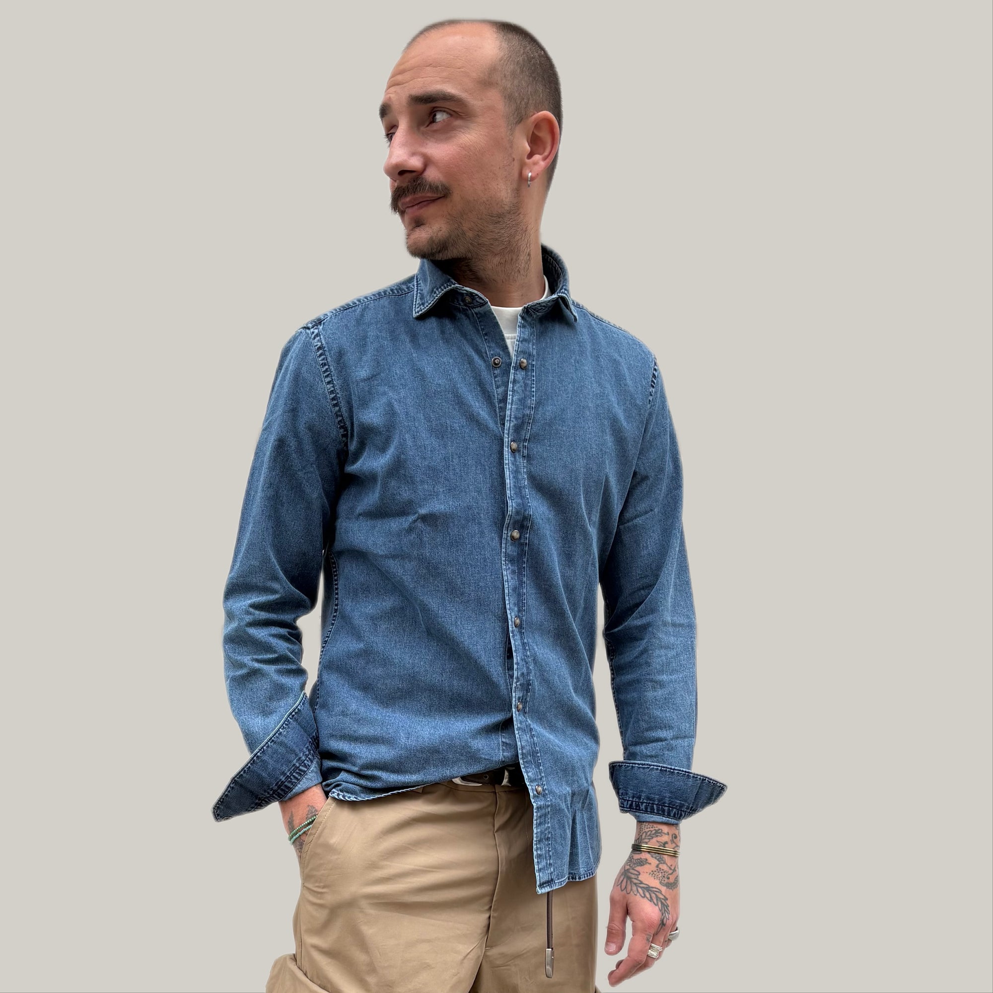 Camicia alley jeans scuro