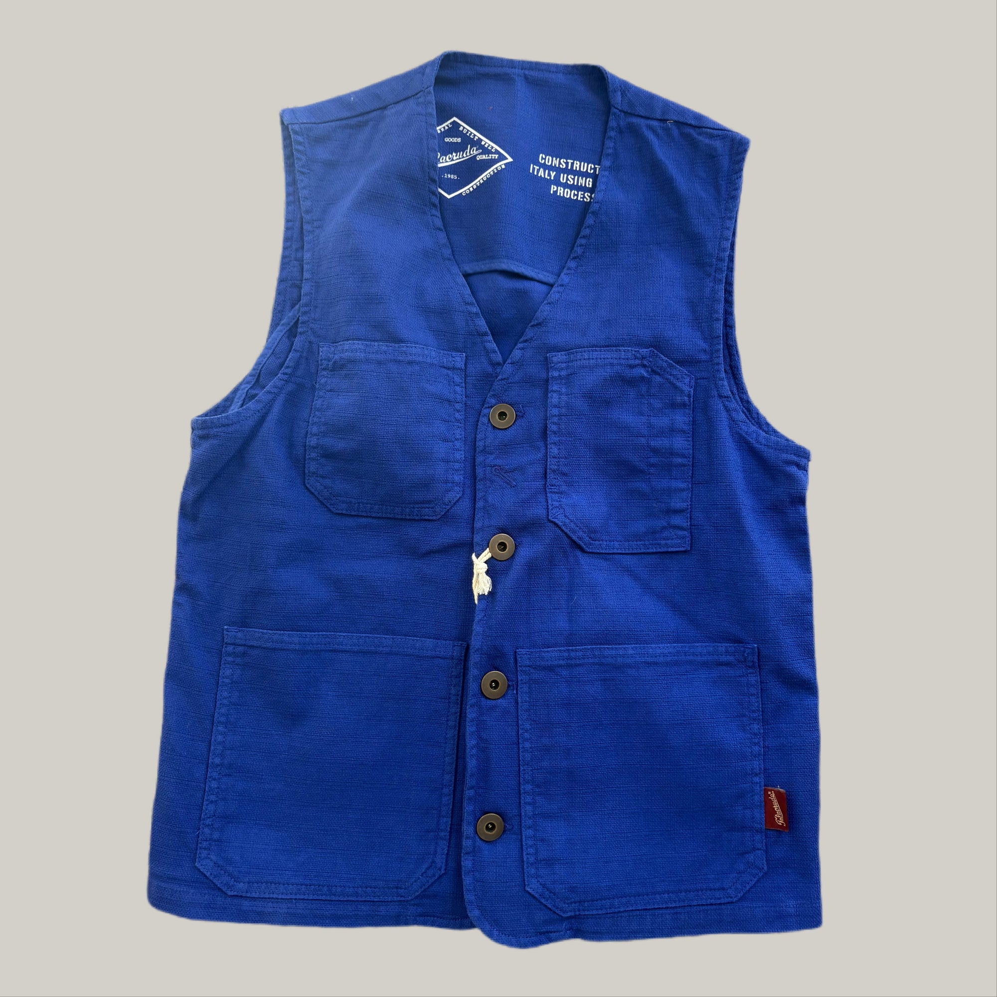 Gilet telacruda blu avio